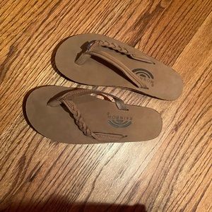 Women’s Rainbow Flip Flops Size 6.5-7.5